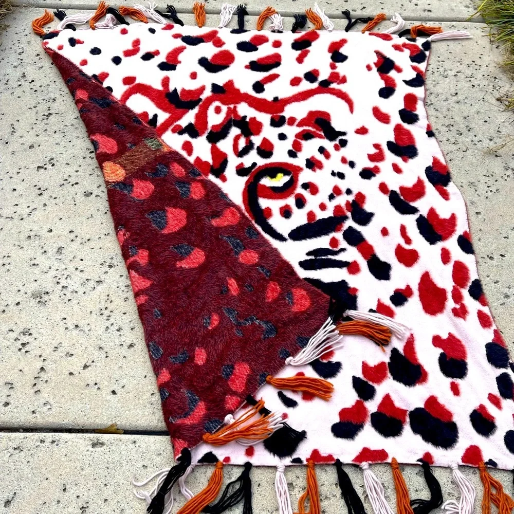 Anthropologie Tiger Throw Blanket